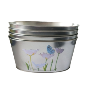 Oval Tin Bucket Customized Design